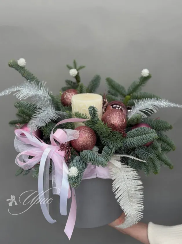 Новогодняя композиция «Свеча»