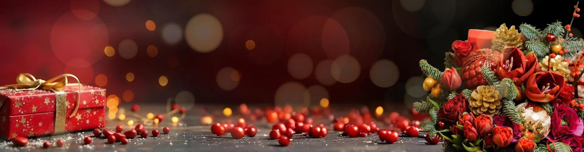 Новогодняя коллекция букетов и композиций