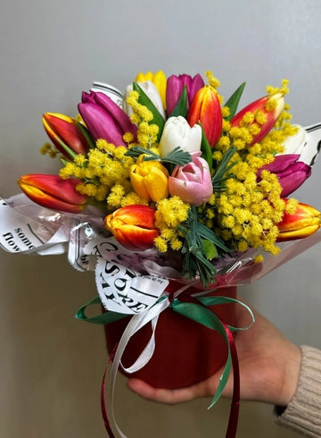 Композиция &laquo;Яркий Огонь&raquo; от интернет-магазина цветов в 