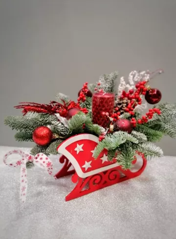 Композиция «Новогодняя» №33 от интернет-магазина цветов в 