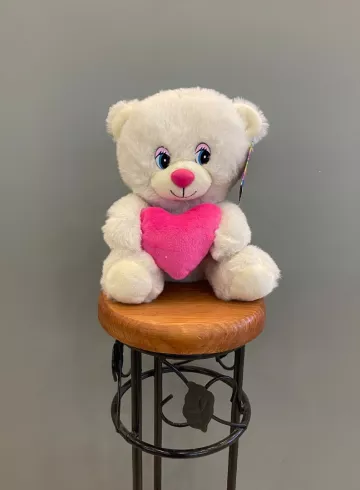 Мягкая игрушка &laquo;Мишка с сердцем,с музыкой&raquo; 21 см от интернет-магазина цветов в 